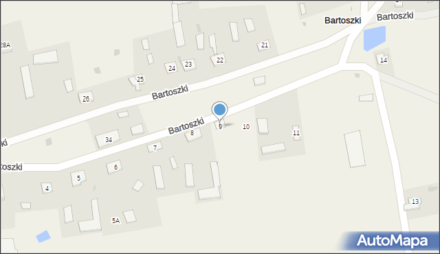 Bartoszki, Bartoszki, 9, mapa Bartoszki