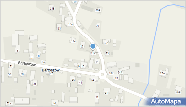 Bartoszów, Bartoszów, 11a, mapa Bartoszów