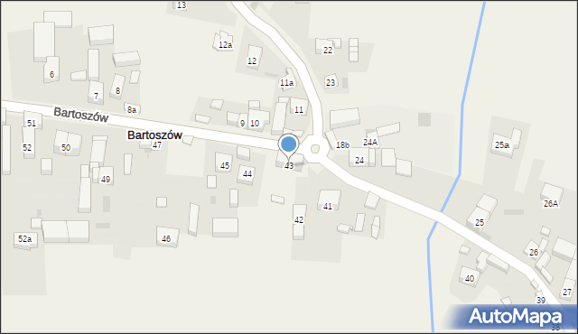 Bartoszów, Bartoszów, 43, mapa Bartoszów