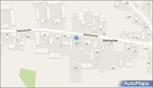 Bartoszów, Bartoszów, 52, mapa Bartoszów