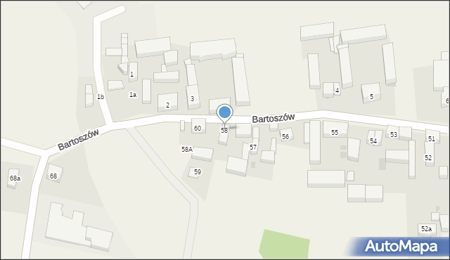 Bartoszów, Bartoszów, 58, mapa Bartoszów