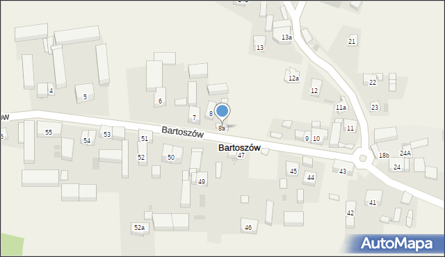 Bartoszów, Bartoszów, 8a, mapa Bartoszów