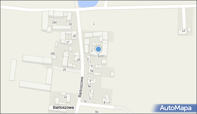 Bartoszowa, Bartoszowa, 3, mapa Bartoszowa