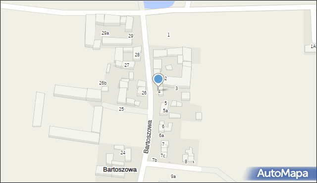 Bartoszowa, Bartoszowa, 4, mapa Bartoszowa