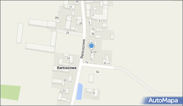 Bartoszowa, Bartoszowa, 7, mapa Bartoszowa