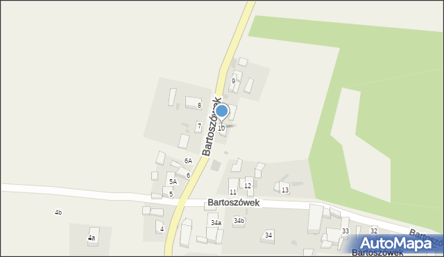 Bartoszówek, Bartoszówek, 10, mapa Bartoszówek