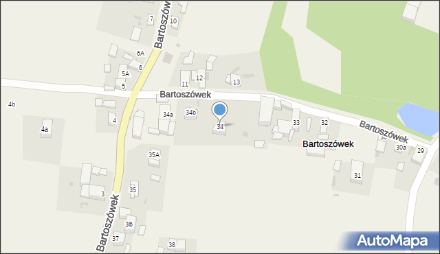 Bartoszówek, Bartoszówek, 34, mapa Bartoszówek