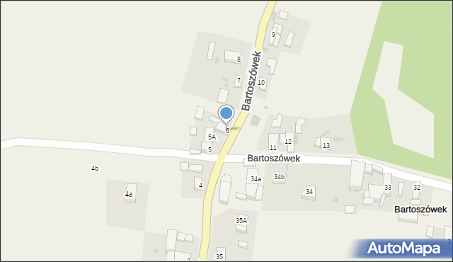 Bartoszówek, Bartoszówek, 6, mapa Bartoszówek