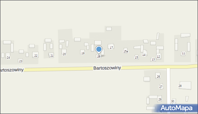 Bartoszowiny, Bartoszowiny, 16, mapa Bartoszowiny