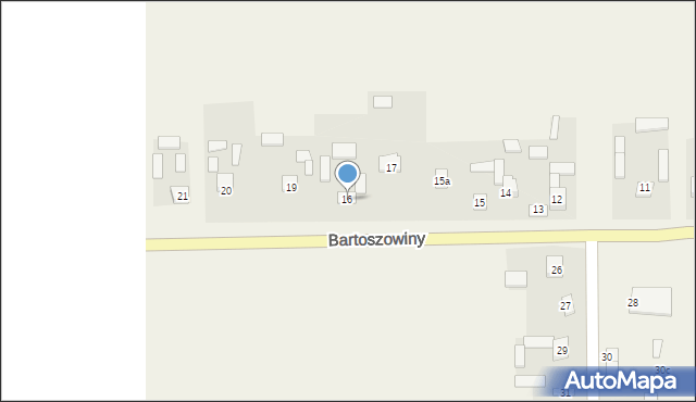 Bartoszowiny, Bartoszowiny, 16, mapa Bartoszowiny