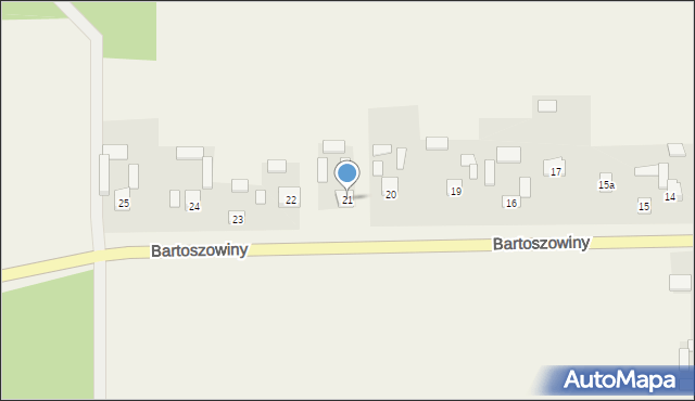 Bartoszowiny, Bartoszowiny, 21, mapa Bartoszowiny