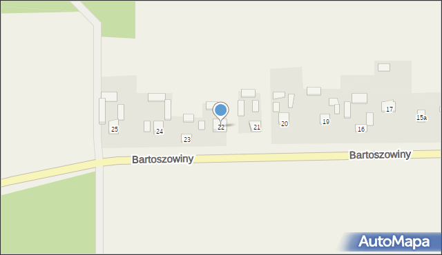 Bartoszowiny, Bartoszowiny, 22, mapa Bartoszowiny
