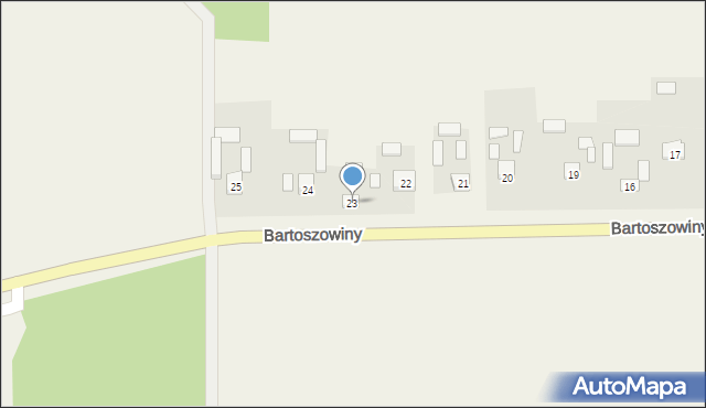 Bartoszowiny, Bartoszowiny, 23, mapa Bartoszowiny