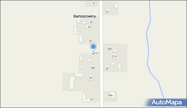 Bartoszowiny, Bartoszowiny, 37, mapa Bartoszowiny