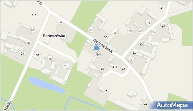 Bartoszówka, Bartoszówka, 49, mapa Bartoszówka