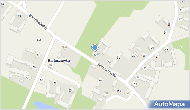 Bartoszówka, Bartoszówka, 52, mapa Bartoszówka