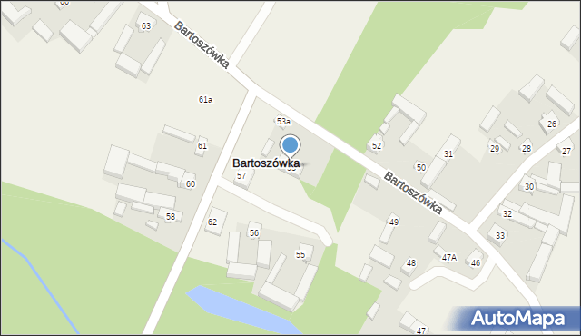 Bartoszówka, Bartoszówka, 53, mapa Bartoszówka