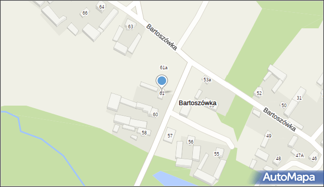 Bartoszówka, Bartoszówka, 61, mapa Bartoszówka