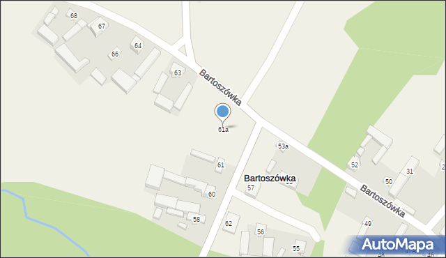 Bartoszówka, Bartoszówka, 61a, mapa Bartoszówka