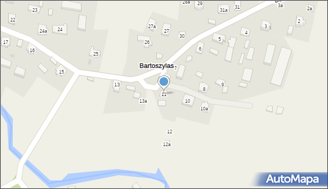 Bartoszylas, Bartoszylas, 11, mapa Bartoszylas