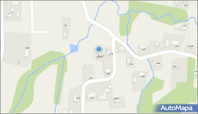 Barwałd Górny, Barwałd Górny, 150A, mapa Barwałd Górny