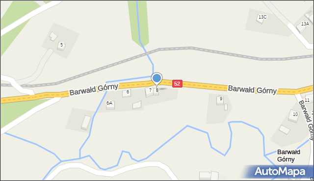 Barwałd Górny, Barwałd Górny, 8, mapa Barwałd Górny