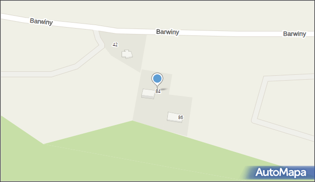 Barwiny, Barwiny, 84, mapa Barwiny