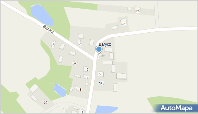 Barycz, Barycz, 1, mapa Barycz