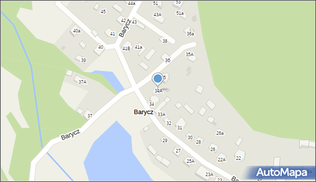 Barycz, Barycz, 34A, mapa Barycz