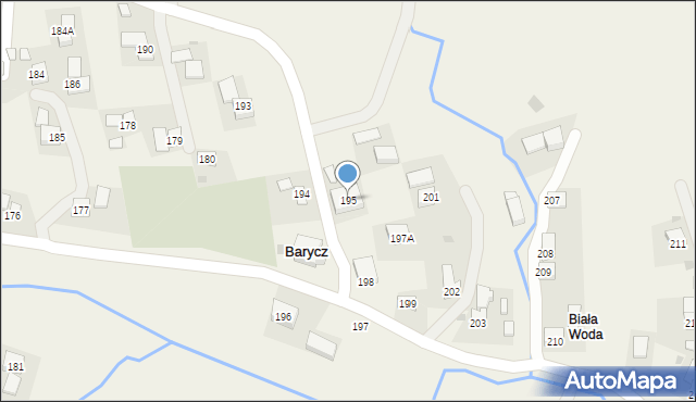 Barycz, Barycz, 195, mapa Barycz