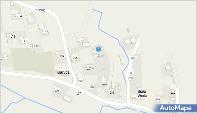 Barycz, Barycz, 201, mapa Barycz