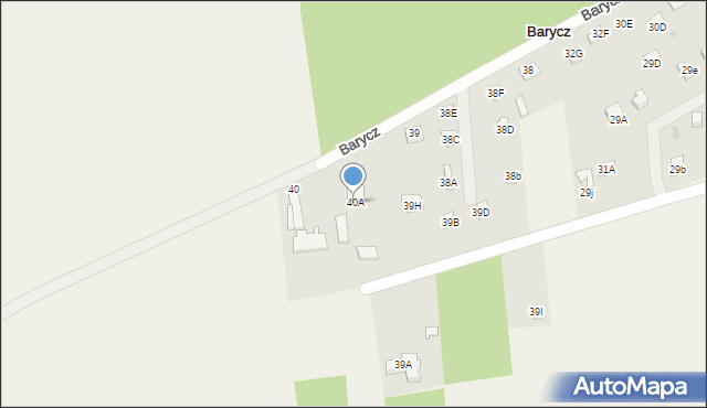 Barycz, Barycz, 40A, mapa Barycz