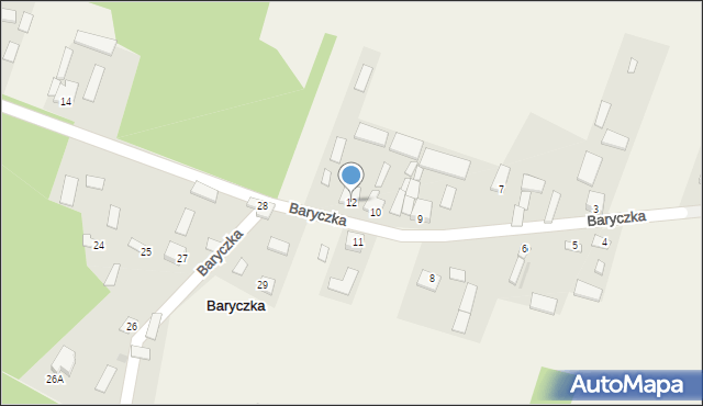 Baryczka, Baryczka, 12, mapa Baryczka