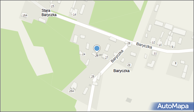 Baryczka, Baryczka, 25, mapa Baryczka