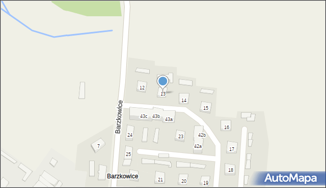 Barzkowice, Barzkowice, 13, mapa Barzkowice