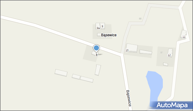 Bąsewice, Bąsewice, 8, mapa Bąsewice