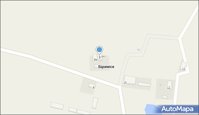 Bąsewice, Bąsewice, 9, mapa Bąsewice