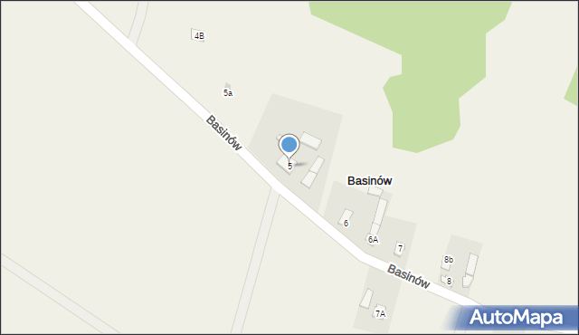 Basinów, Basinów, 5, mapa Basinów