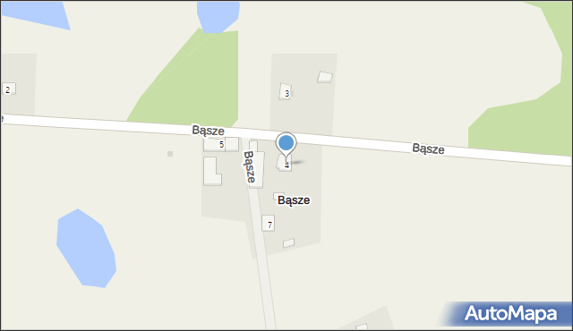 Bąsze, Bąsze, 4, mapa Bąsze