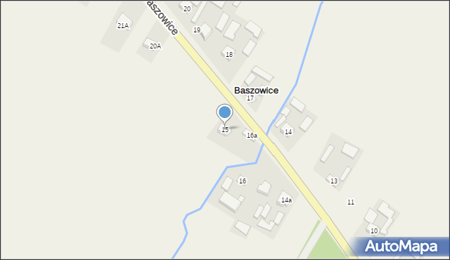 Baszowice, Baszowice, 15, mapa Baszowice