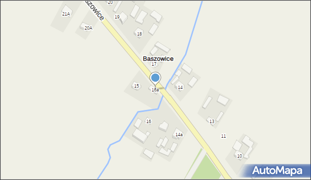 Baszowice, Baszowice, 16a, mapa Baszowice