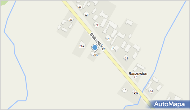 Baszowice, Baszowice, 20A, mapa Baszowice