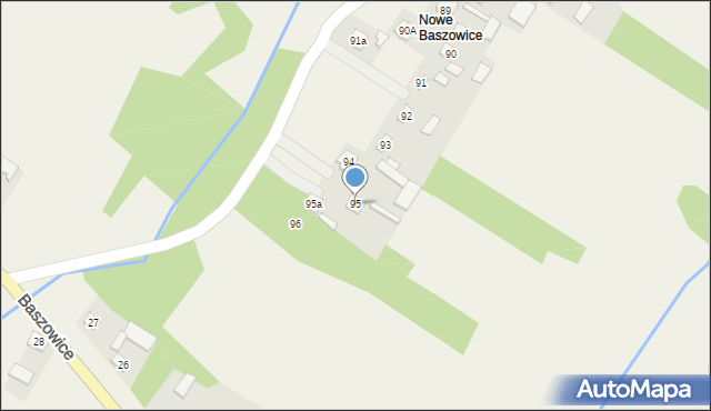 Baszowice, Baszowice, 95, mapa Baszowice