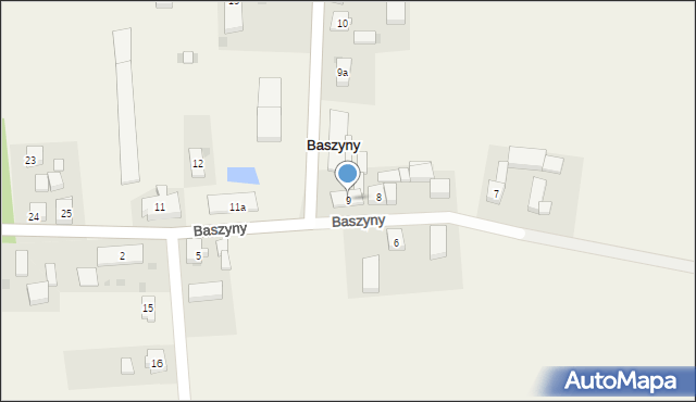 Baszyny, Baszyny, 9, mapa Baszyny