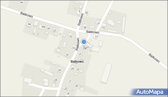 Batkowo, Batkowo, 13a, mapa Batkowo