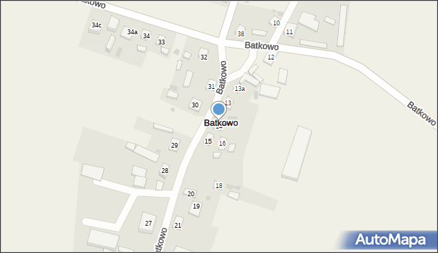Batkowo, Batkowo, 14, mapa Batkowo