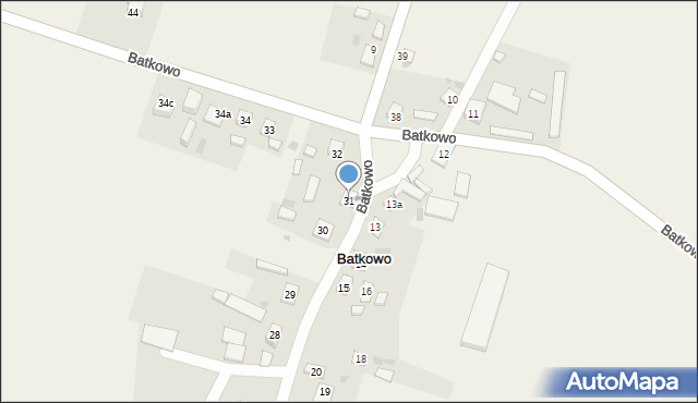 Batkowo, Batkowo, 31, mapa Batkowo