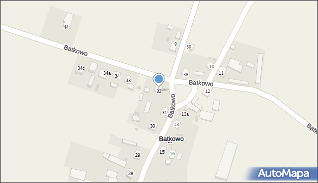Batkowo, Batkowo, 32, mapa Batkowo