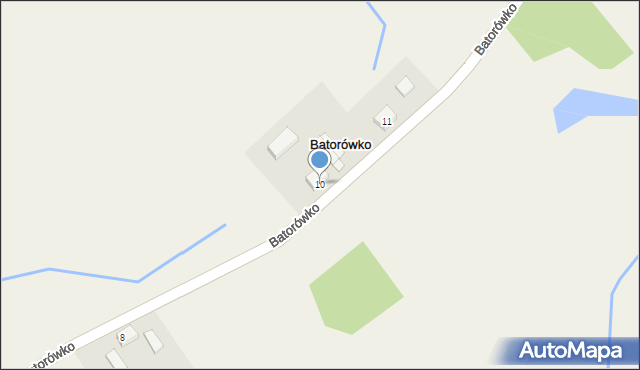 Batorówko, Batorówko, 10, mapa Batorówko