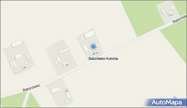 Batorówko, Batorówko, 32, mapa Batorówko